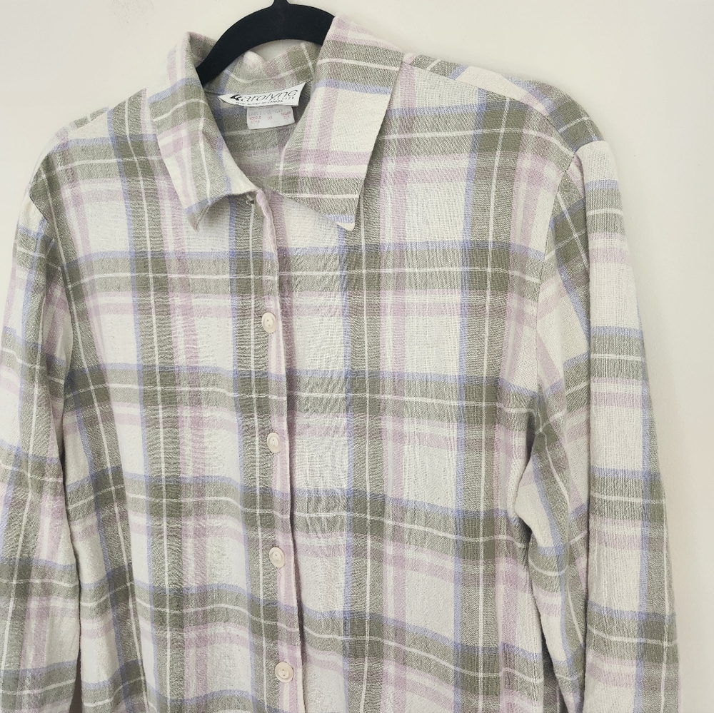 Linen Plaid Button Up - Picture 6 of 8